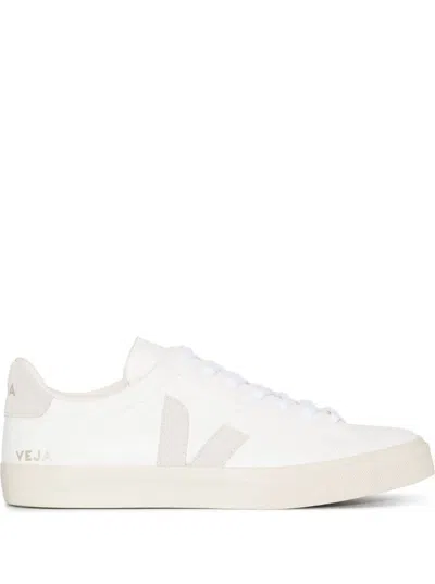 Veja White Low-top Sneakers With Logo Patch In Leather Unisex