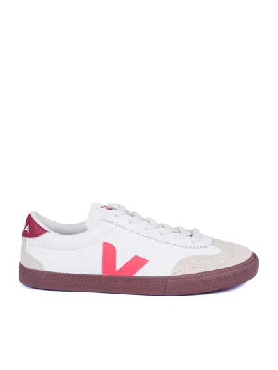 Veja White Pek Bark Suede Sneakers