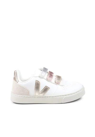 Veja Kids' White Sneakers For Girl With Logo