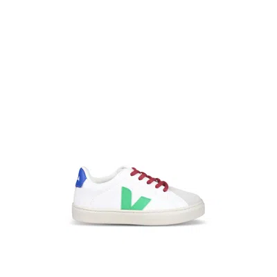 Veja White Sneakers For Kids With Logo