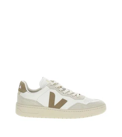 Veja White V90 Logo Sneakers
