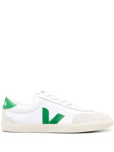 Veja White Volley Lace-up Sneakers In Neutrals