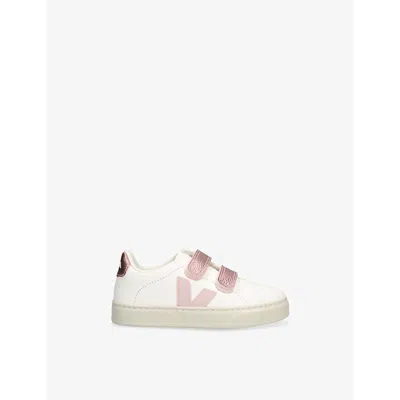 Veja White/comb Kids' Esplar Leather Low-top Trainers Eur 30 / 12 Uk