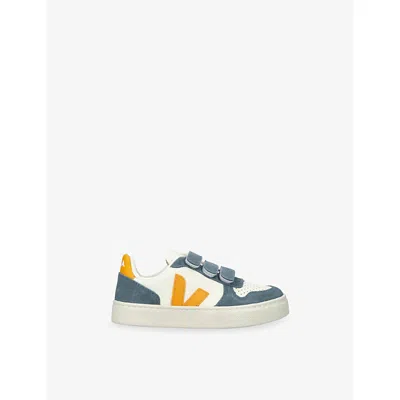 Veja Kids' Small V-10 Leat Pure_ouro_california Sneakers In Multi