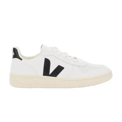Pre-owned Veja Wmns V-10 Leather 'white Black' | Women's Size 46