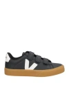 Veja Recife Logo Leather Sneaker In Black