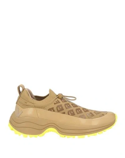 Veja Woman Sneakers Camel Size 5 Textile Fibers In Multi