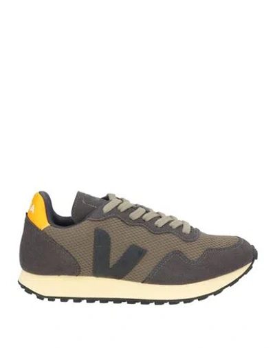Veja Woman Sneakers Khaki Size 5 Textile Fibers In Multi