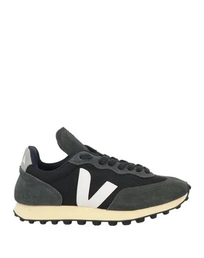 Veja Woman Sneakers Lead Size 5 Textile Fibers In Black