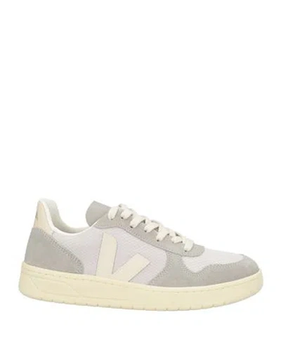 Veja Woman Sneakers Light Grey Size 5 Leather, Textile Fibers