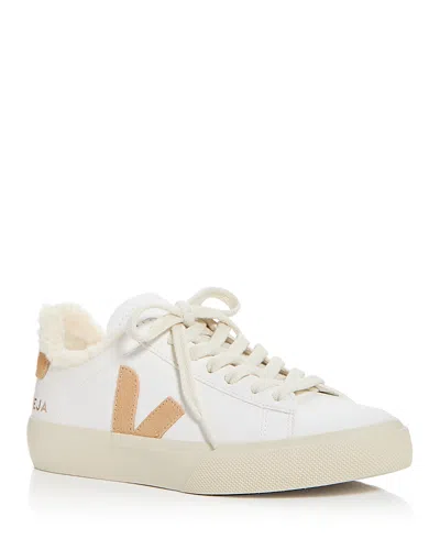 VEJA WOMEN'S CAMPO FAUX SHEARLING LINING LOW TOP SNEAKERS