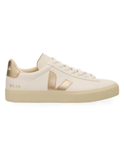 Veja Women's Campo Low-top Leather Sneakers In White