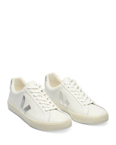 Veja Women's Esplar Low Top Sneakers In White/wilver