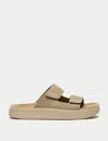 Veja Beige Chunky Platform Logo Sandals In Animal Print