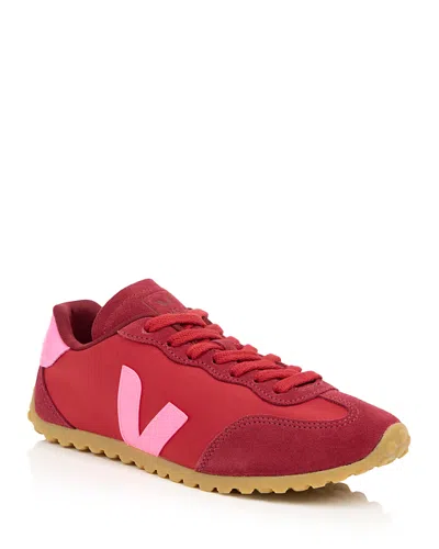 Veja Gt Suede-panelled Logo-patch Sneakers In Red