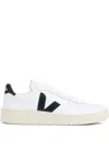 Veja Low-top Sneakers With Perforated Detailing And Rubber Sole In Black