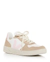 Veja Women's V-10 Low Top Sneakers In White/petal/sahara