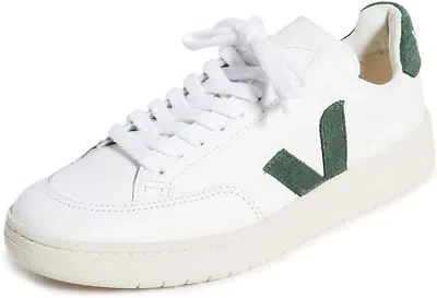 Pre-owned Veja Women's V-12 Sneaker, Extra White/cyprus, 8 Medium Us