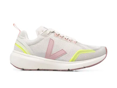 Pre-owned Veja Women's  Condor 2 Alveomesh Natural Babe Jaunefluo Sneakers In White