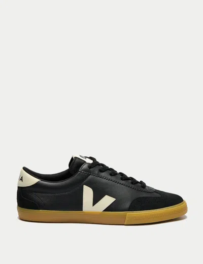 Veja Women's Volley Leather Trainers In Black