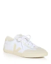 Veja Volley Panelled Grained Leather Sneakers In White