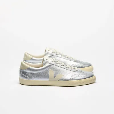 Veja Women's Volley O. T. Leather Sneaker In Silver/pierre In Multi