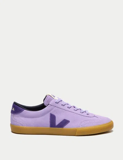 Veja Volley Sneakers In Viola Suede In Purple