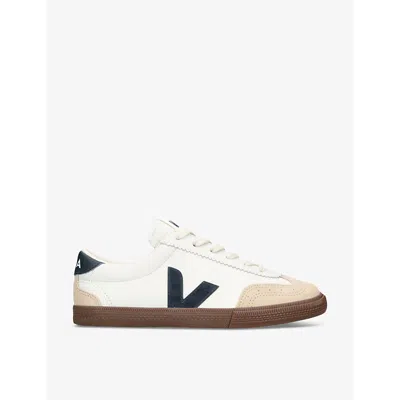 Veja Women's White/comb Women's Volley Logo-embroidered Canvas Low-top Trainers