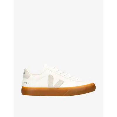 VEJA WOMEN'S CAMPO LOGO-EMBROIDERED LOW-TOP LEATHER TRAINERS