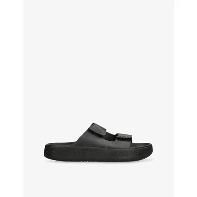 VEJA WOMENS BLACK ETNA LEATHER SANDALS EUR 39 / 6 UK