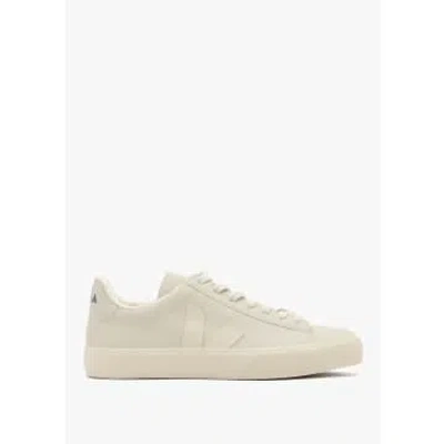 Veja Womens Campo Fured Chromefree Leather Trainers In Pierre In Beige Leather