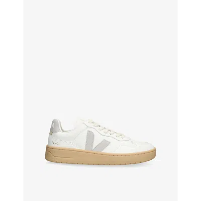 Veja Womens Grey/light Women's V90 Low-top Leather Trainers Eur 40 / 7 Uk