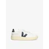 Veja V90 Chromefree Leather Sneakers In White/navy
