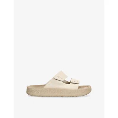 Veja Etna Pierre Almond Suede Sandals In Brown
