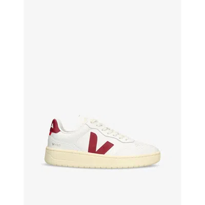 VEJA WOMENS VEJA WOMEN'S V90 LOW-TOP LEATHER TRAINERS