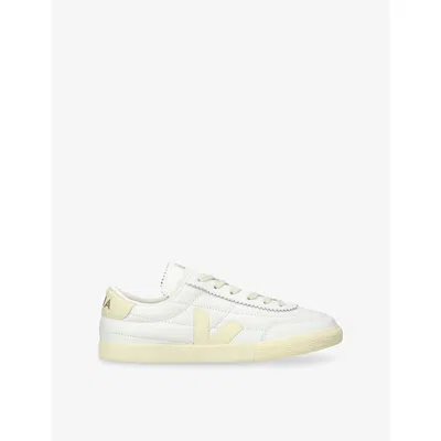 VEJA WOMENS YELLOW PANENKA LEATHER LOW-TOP TRAINERS EUR 42/ 9 UK