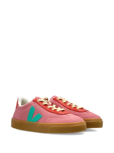 Veja Kids' X Jelly Mallow Volley Suede Sneakers In Pink