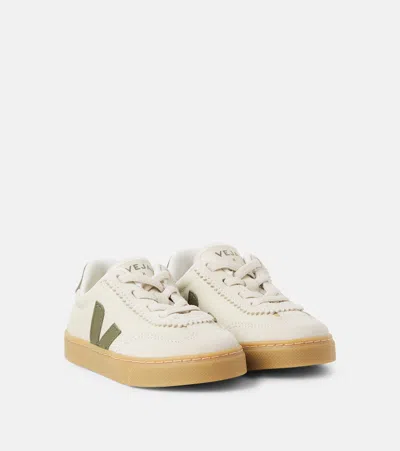Veja Kids' X Konges Sløjd Leather Sneakers In Lemon_argile