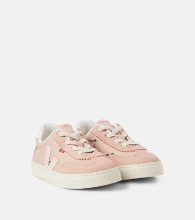 Veja X Konges Sløjd Leather Sneakers In Pink