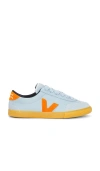 Veja Suede Volley Sneakers In Steel Pumpkin