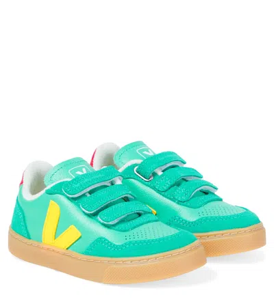 Veja Kids' X The Campamento V-90 Leather Sneakers In Green