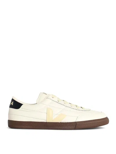 Veja Panenka Leather Sneakers In White And Cream In Neutral