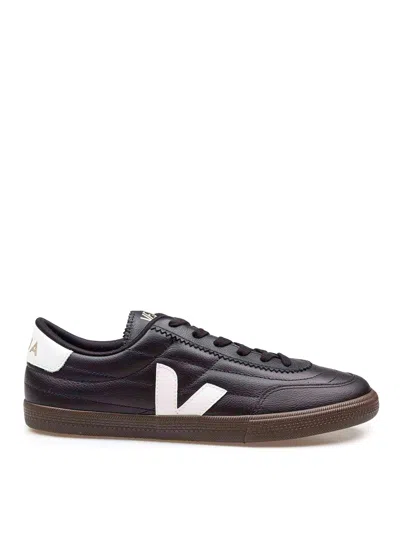 Veja Black And White Leather Panenka Sneakers