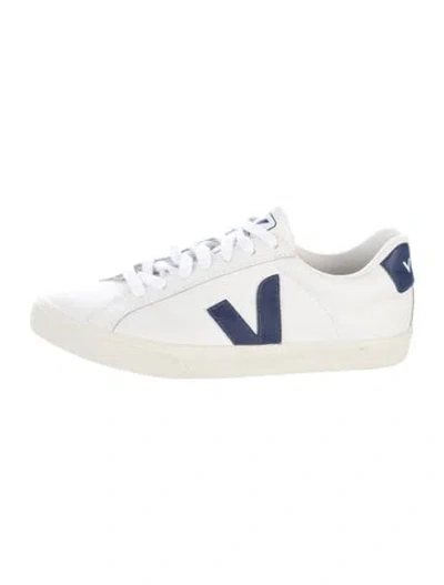 Pre-owned Vejas Leather Sneakers In Blue