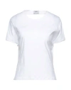 Vejas Woman T-shirt White Size 4 Cotton In White