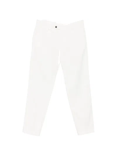 Vela Shop Belt-loop Straight-leg Trousers In White