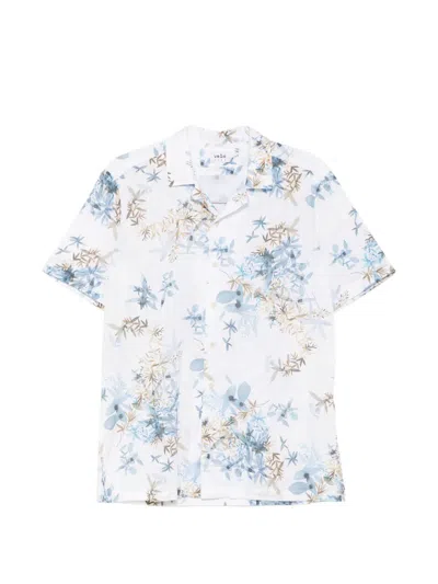 Vela Shop Floral-print Short-sleeve Shirt In White