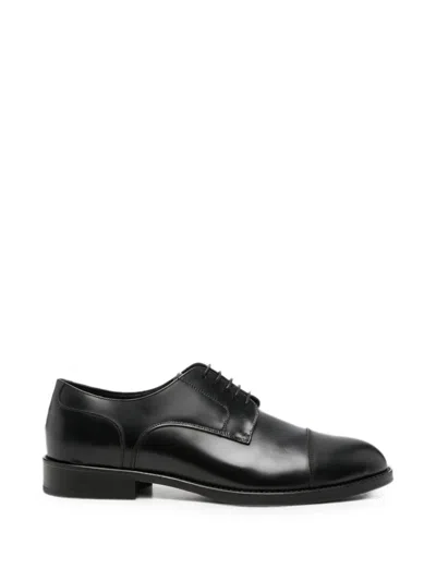 Vela Shop Leather Derby Shoes In Black
