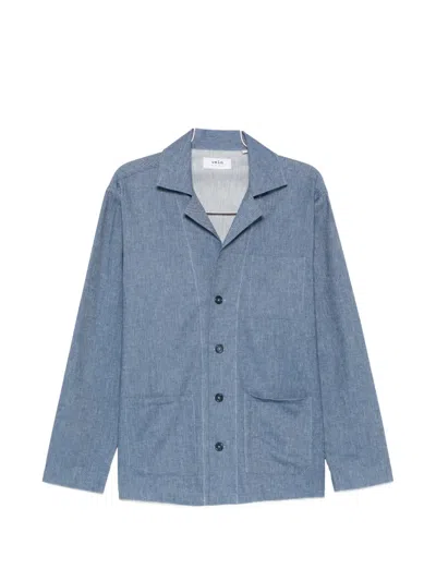 Vela Shop Patch-pocket Button-up Shirt In Blue