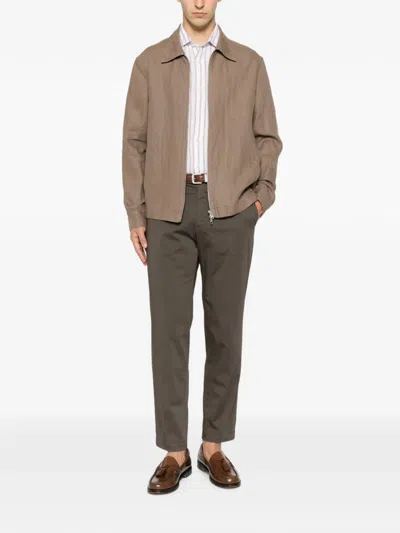 Vela Shop Striped Long-sleeve Shirt In Brown